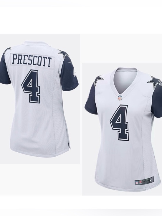 NFL Tops - NFL NIKE Dallas Cowboys #4 Dak Prescott Women's Game Football Jersey Shirt
